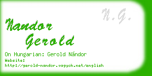 nandor gerold business card